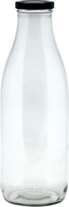 garrafa de água em vidro 1 litro, 1000ml, 100cl - Hydra