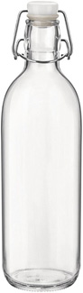glass water bottle 1 liter, 1000ml, 100cl - Emilia